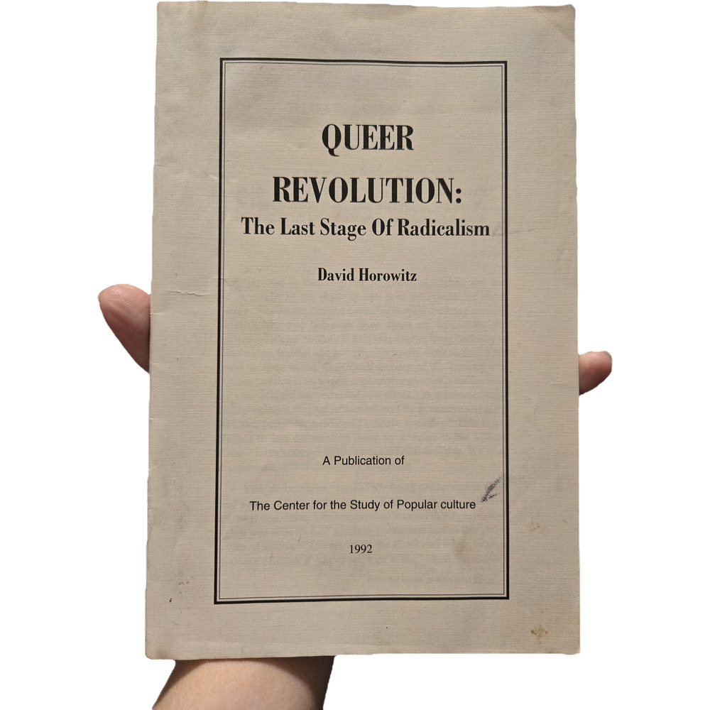 Queer Revolution: The Last Stage of Radicalism by David Horowitz (1992)